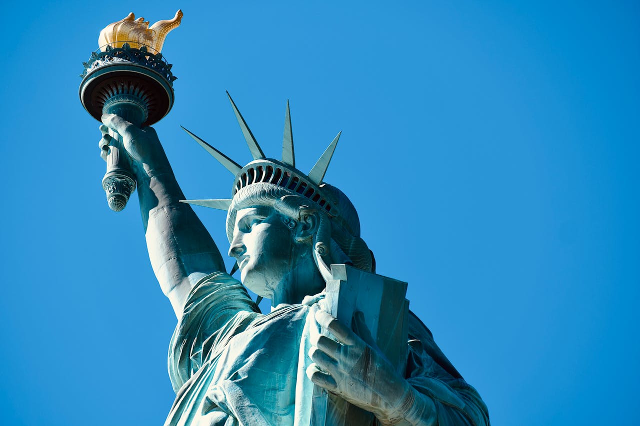 Close-up of the Statue of Liberty